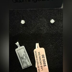 Diamond Studs, Lab Created .50 CTW - color/clarity EF/VS, 14k white gold